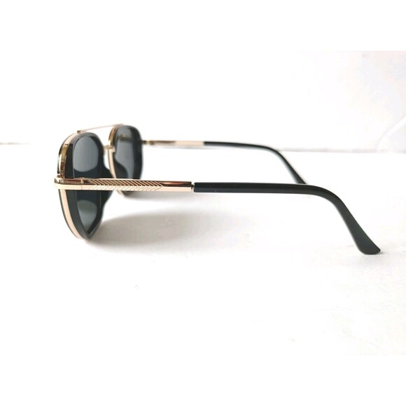 Aviator Sunglasses Polarized Gold Metal Square Frame Unisex - Picture 3 of 7